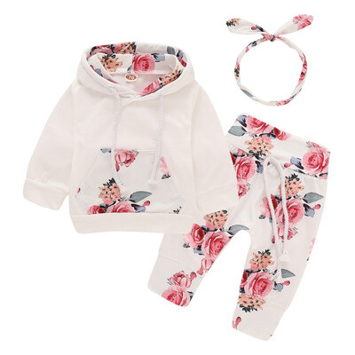 Infant Baby Girls Clothes Set Baby Long Sleeve Hooded Sweatshirt TopsFloral PantsHairband Outfits Set New Autumn
Infant Baby Girls Clothes Set Baby Long Sleeve Hooded Sweatshirt TopsFloral PantsHairband Outfits Set New Autumn