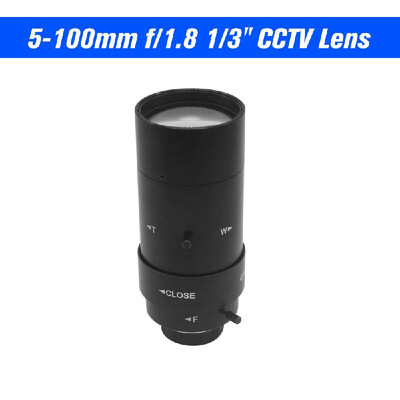 5-100mm CS F18 Lens 13" Manual Iris & Focal Length Varifocal Zoom CS-Mount Lens for Security CCTV Camera
5-100mm CS F18 Lens 13" Manual Iris & Focal Length Varifocal Zoom CS-Mount Lens for Security CCTV Camera