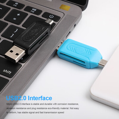 Micro USB 2 IN 1 OTG Card Reader Type-C30 Support TF Card Recorder Phone Storage Card Rotatable Card Reader Blue
Micro USB 2 IN 1 OTG Card Reader Type-C30 Support TF Card Recorder Phone Storage Card Rotatable Card Reader Blue