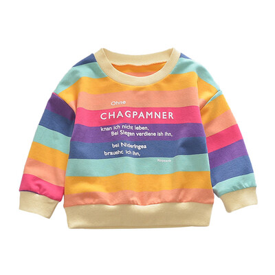 Autumn Casual Kids Sweatshirt Costume Boys Girls Printed Outerwear Tops Children Colorful Striped Letter Baby Outfits
Autumn Casual Kids Sweatshirt Costume Boys Girls Printed Outerwear Tops Children Colorful Striped Letter Baby Outfits