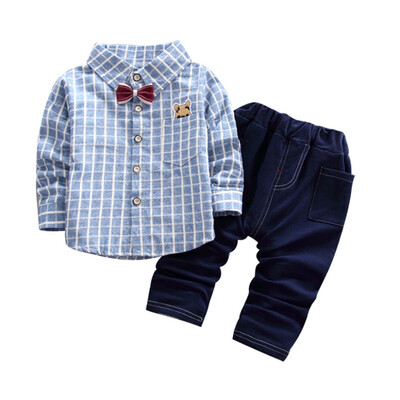 Baby Boys Clothes Set Long Sleeve Gentleman Suit For Boys Children Clothing Plaid ShirtsPants Kids Suits
Baby Boys Clothes Set Long Sleeve Gentleman Suit For Boys Children Clothing Plaid ShirtsPants Kids Suits