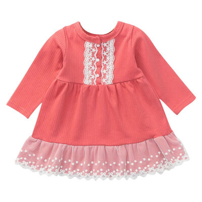 0-5T Children Autumn Girls Cute Lace Stitching Round Collar Princess Long-Sleeved Sweet Solid Color Dress
0-5T Children Autumn Girls Cute Lace Stitching Round Collar Princess Long-Sleeved Sweet Solid Color Dress