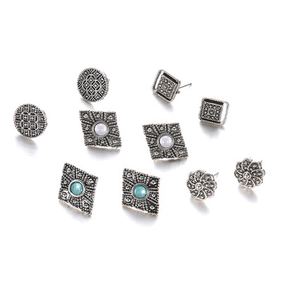 Crystal Earrings for Women Jewelry Bohemian Stud Earring Set Green Droplets Brincos 5 Pairs
Crystal Earrings for Women Jewelry Bohemian Stud Earring Set Green Droplets Brincos 5 Pairs