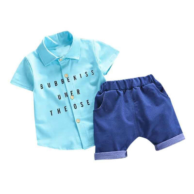 Summer Baby Boys Short Sleeve Letter Print Tops Blouse ShirtShorts Children Casual Outfits Sets Baby Boy Clothes
Summer Baby Boys Short Sleeve Letter Print Tops Blouse ShirtShorts Children Casual Outfits Sets Baby Boy Clothes