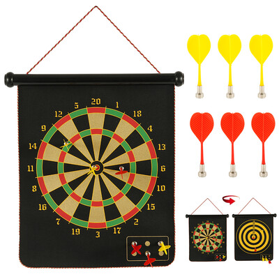Two-Sided Magnetic Dart Board Game Set Reversible Rollup Dartboard with 6 Safe Darts for Indoor Outdoor Fun
Two-Sided Magnetic Dart Board Game Set Reversible Rollup Dartboard with 6 Safe Darts for Indoor Outdoor Fun