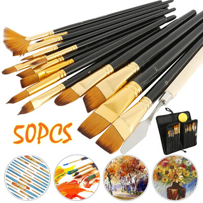 Willstar 5017Pcs Professional Paint Brushes Nylon Hair Brushes for Acrylic Oil Watercolor Painting Nail Art Artist Painting Kits
Willstar 5017Pcs Professional Paint Brushes Nylon Hair Brushes for Acrylic Oil Watercolor Painting Nail Art Artist Painting Kits