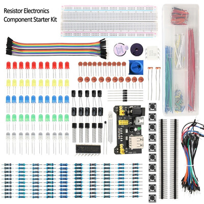 Willstar Upgraded Electronic Component Starter Kit Breadboard Capacitor LED Buzzer Resistor for Learning Kit
Willstar Upgraded Electronic Component Starter Kit Breadboard Capacitor LED Buzzer Resistor for Learning Kit