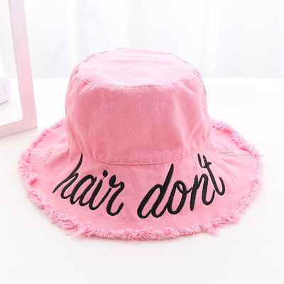 The new Korean version of cowboy ladies summer letters embroidered burrs outdoor pot Hat fisherman Hat Sun Hat
The new Korean version of cowboy ladies summer letters embroidered burrs outdoor pot Hat fisherman Hat Sun Hat