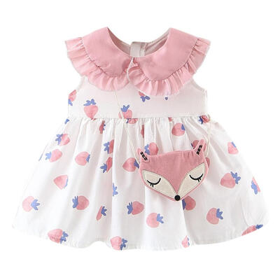 Summer Baby Girl Casual Tutu Dress Toddler Strawberry Pattern Sleeveless Cotton Dresses Outfits With Bag 3-42M
Summer Baby Girl Casual Tutu Dress Toddler Strawberry Pattern Sleeveless Cotton Dresses Outfits With Bag 3-42M