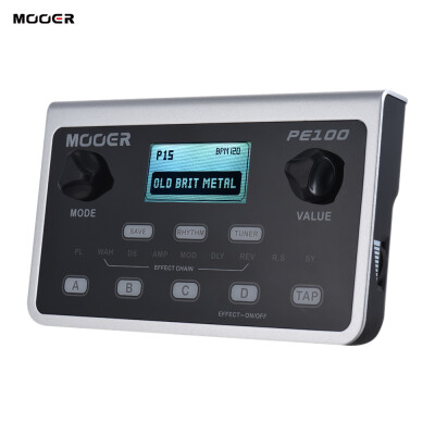 MOOER PE100 Portable Multi-effects Processor Guitar Effect Pedal 39 Effects 40 Drum Patterns 10 Metronomes Tap Tempo
MOOER PE100 Portable Multi-effects Processor Guitar Effect Pedal 39 Effects 40 Drum Patterns 10 Metronomes Tap Tempo