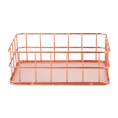 High Specification Wrought Iron Storage Basket Rose Gold Storage Box Desktop Debris Basket Modern Home Storage Racks
High Specification Wrought Iron Storage Basket Rose Gold Storage Box Desktop Debris Basket Modern Home Storage Racks