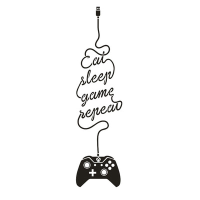 Eat Sleep Game Repeat Wall Stickers Gamepad Playroom Wall Decor Boys Bedroom Removable Decoration Vinyl Wall Stickers Art
Eat Sleep Game Repeat Wall Stickers Gamepad Playroom Wall Decor Boys Bedroom Removable Decoration Vinyl Wall Stickers Art