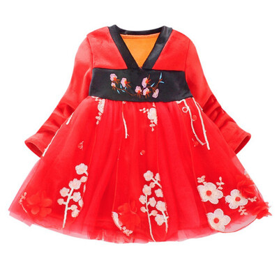 Autumn Kids Dresses For Girls Chinese Traditional Dress 1Y-7Y Mesh Stitching Plus Velvet Embroidery Princess Long-Sleeved Sweet
Autumn Kids Dresses For Girls Chinese Traditional Dress 1Y-7Y Mesh Stitching Plus Velvet Embroidery Princess Long-Sleeved Sweet