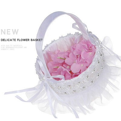 Lace Flower Girl Basket Decorative Flower Basket For Western Style Wedding Ceremony Party Supplies
Lace Flower Girl Basket Decorative Flower Basket For Western Style Wedding Ceremony Party Supplies