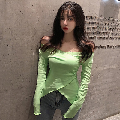Autumn Women Sexy V neck T-shirt Slim Long Sleeve Solid Color Off Shoulder Korean Sweet Tee Tops Grunge Aesthetic Basic Tshirt
Autumn Women Sexy V neck T-shirt Slim Long Sleeve Solid Color Off Shoulder Korean Sweet Tee Tops Grunge Aesthetic Basic Tshirt