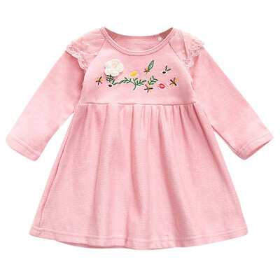 Children Spring Autumn Girls Cute Embroidered Lace Stitching Round Collar Princess Long-Sleeved Sweet Princess Dress
Children Spring Autumn Girls Cute Embroidered Lace Stitching Round Collar Princess Long-Sleeved Sweet Princess Dress