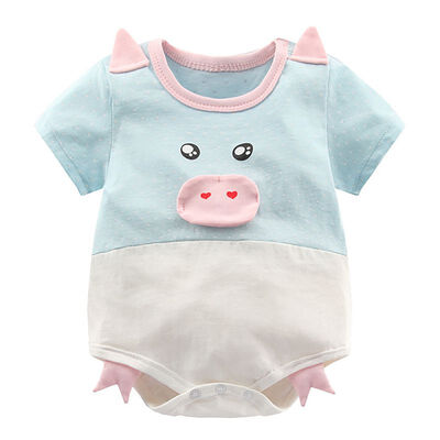 Cute Baby Cartoon Animal Panda Cattle Pig Pattern Short Sleeve Bodysuit Jumpsuit One-Pieces Outfits
Cute Baby Cartoon Animal Panda Cattle Pig Pattern Short Sleeve Bodysuit Jumpsuit One-Pieces Outfits