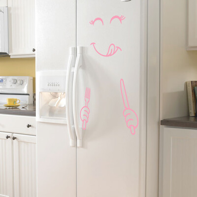 〖Follure〗Cute Sticker Fridge Happy Delicious Face Kitchen Fridge Wall Stickers Art