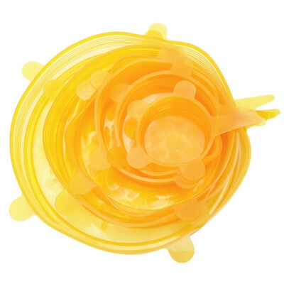 6pcs Reusable Durable Expandable Silicone Stretch Lids Food Covers Keep Food Fresh Transparent Covers 
6pcs Reusable Durable Expandable Silicone Stretch Lids Food Covers Keep Food Fresh Transparent Covers