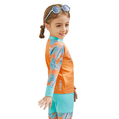 Girl Two-Piece Long Sleeve Swimsuit Cap Set UPF50 Sun Protection Quick-dry Rash Guards Swimwear Bathing suit For Kids Toddler P
Girl Two-Piece Long Sleeve Swimsuit Cap Set UPF50 Sun Protection Quick-dry Rash Guards Swimwear Bathing suit For Kids Toddler P
