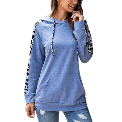 Autumn Winter Sweatshirt Women Brief Long Sleeve Fashion Leopard Print Casual Loose Hooded Sweatshirt
Autumn Winter Sweatshirt Women Brief Long Sleeve Fashion Leopard Print Casual Loose Hooded Sweatshirt