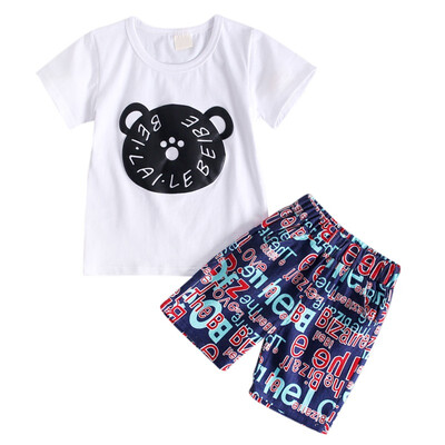 Summer baby girl clothes cotton Bear Pattern Short Sleeve Cartoon Toddler boys t-shirtsShorts Casual Outfits Sets
Summer baby girl clothes cotton Bear Pattern Short Sleeve Cartoon Toddler boys t-shirtsShorts Casual Outfits Sets