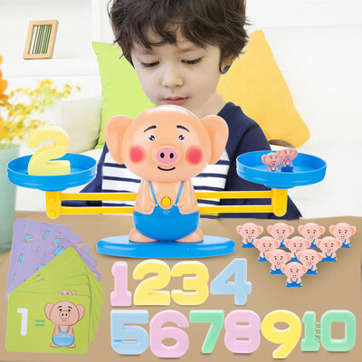 YIWULAPig Balance Game Scales Early Learning Weight Child Kids Intelligence Toys