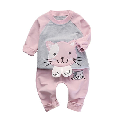 Autumn Set Children Baby Girls Boys Set Casual Long Sleeve Cartoon Cat Pattern Sweatshirt TopsPants Trouser Set
Autumn Set Children Baby Girls Boys Set Casual Long Sleeve Cartoon Cat Pattern Sweatshirt TopsPants Trouser Set