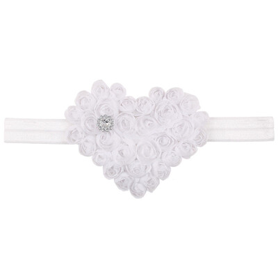 Sweet Ribbon Hair Bands Heart Shape Headwear Photo Prop Flower Hairband Kids Newborn Baby Girl Headband Accessory