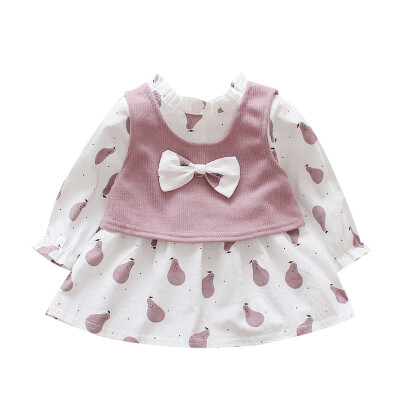 Baby Girl Dress Autumn Long Sleeve Print Knit Vest Bows Kids Dresses For Girls Princess Dress Children Clothing
Baby Girl Dress Autumn Long Sleeve Print Knit Vest Bows Kids Dresses For Girls Princess Dress Children Clothing