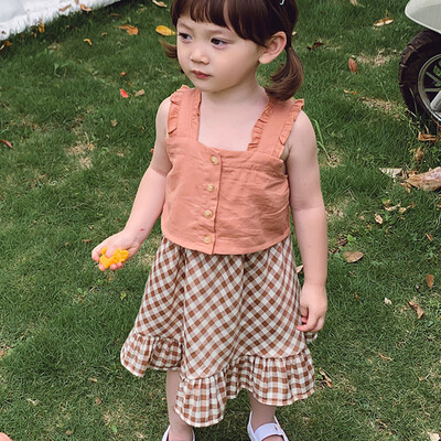 2Pcs Plaid Toddler Kids Girls Summer Outfits Clothes Vest TopsPlaid Skirt Outfits Set Fashion Clothing
2Pcs Plaid Toddler Kids Girls Summer Outfits Clothes Vest TopsPlaid Skirt Outfits Set Fashion Clothing