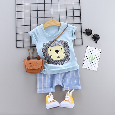 2PCS Cartoon Boy Clothes Set Animal Pattern T-shirt Striped Shorts Kids Clothes Set Casual Boy Clothes
2PCS Cartoon Boy Clothes Set Animal Pattern T-shirt Striped Shorts Kids Clothes Set Casual Boy Clothes