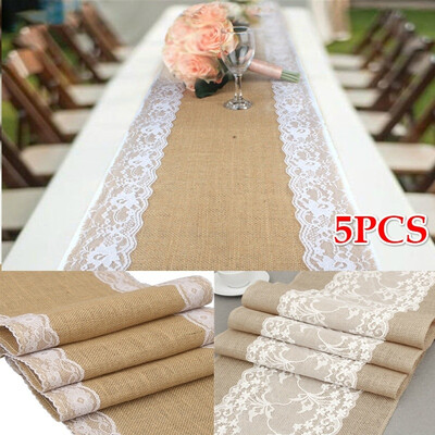 135PCS 275cmX30cm Vintage Rustic Burlap Hessian Lace Table Runners Wedding Decor
135PCS 275cmX30cm Vintage Rustic Burlap Hessian Lace Table Runners Wedding Decor