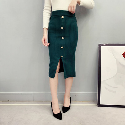 Hot Sale Korean Style Solid Color Women Bodycon Skirt Fashion Sexy High Waist Slit Design Knit Skirt 
Hot Sale Korean Style Solid Color Women Bodycon Skirt Fashion Sexy High Waist Slit Design Knit Skirt