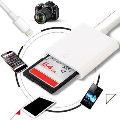 Camera Reader SD Card Reader For Lightning to SD Card Connector Adapter For iphone iPad Mini Air IOS114 iphone 7 8 X
Camera Reader SD Card Reader For Lightning to SD Card Connector Adapter For iphone iPad Mini Air IOS114 iphone 7 8 X