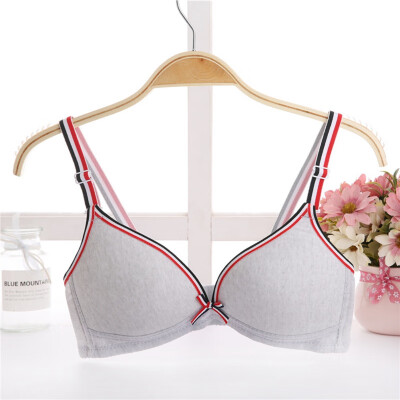 Back Closure Push Up Bra Stylish Comfortable Striped Patchwork Color Girl Thin Thick Underwire Bra with Bow Adjustable Straps
Back Closure Push Up Bra Stylish Comfortable Striped Patchwork Color Girl Thin Thick Underwire Bra with Bow Adjustable Straps