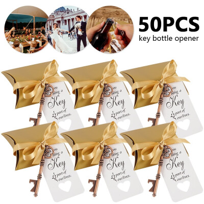 New 3050pcs Wedding Party Favor Souvenir Gift Set Candy Box Retro Skeleton Key Bottle Openers Thank You Tag Silky Ribbon
New 3050pcs Wedding Party Favor Souvenir Gift Set Candy Box Retro Skeleton Key Bottle Openers Thank You Tag Silky Ribbon