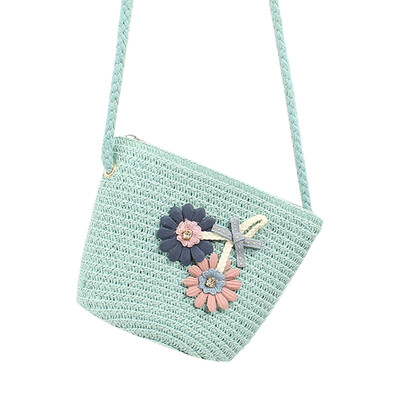 Children Flower Zipper Cross-body Handbag Fashion Girls Kids Straw Shoulder Messenger Bag
Children Flower Zipper Cross-body Handbag Fashion Girls Kids Straw Shoulder Messenger Bag