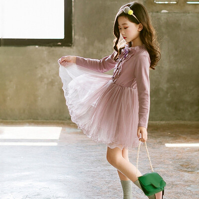 Children Girl Baby Girl Dress 2-7T New Autumn Cute Mesh Stitching Solid Color Round Collar Princess Long-Sleeved Sweet Dress
Children Girl Baby Girl Dress 2-7T New Autumn Cute Mesh Stitching Solid Color Round Collar Princess Long-Sleeved Sweet Dress