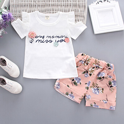 Children Girls Casual Summer Letter Print Short Sleeve T-shirtFloral Shorts Suits 2Pcs Costume Set
Children Girls Casual Summer Letter Print Short Sleeve T-shirtFloral Shorts Suits 2Pcs Costume Set