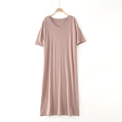 Women Nightdress Large Size Short Sleeve Long Night Dress Women Loose Modal Nightdress Ladies Pajamas
Women Nightdress Large Size Short Sleeve Long Night Dress Women Loose Modal Nightdress Ladies Pajamas