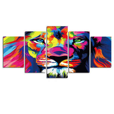 5 Panels Frameless Colorful Lion Head Wall Art Animal Print on Polyester Stylish Painting for Bedroom Decoration
5 Panels Frameless Colorful Lion Head Wall Art Animal Print on Polyester Stylish Painting for Bedroom Decoration