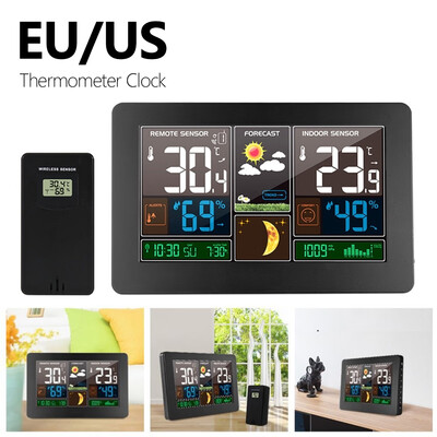 Wireless Full-Color Screen Digital USB Outdoor Barometric Pressure Weather Station Hygrometer Thermometer Forecast Sensor Clock
Wireless Full-Color Screen Digital USB Outdoor Barometric Pressure Weather Station Hygrometer Thermometer Forecast Sensor Clock