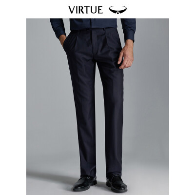 Virtue rich loose single pleated wool anti-wrinkle men 2019 spring new trousers business casual dark vertical dress straight trousers YKM60243103 navy 80
Virtue rich loose single pleated wool anti-wrinkle men 2019 spring new trousers business casual dark vertical dress straight trousers YKM60243103 navy 80