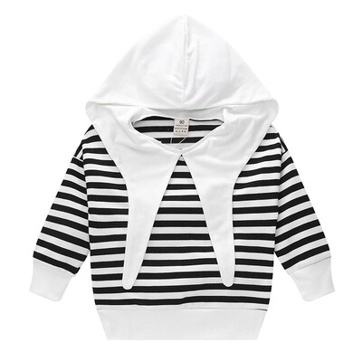 Fashjion Striped Hooded Sweatshirt Stitching Bat Collar Personality Girl Sweater Childrens Shirt T-Shirt
Fashjion Striped Hooded Sweatshirt Stitching Bat Collar Personality Girl Sweater Childrens Shirt T-Shirt