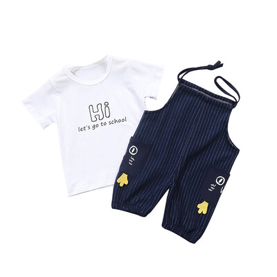 Kid Clothes Summer Baby Boys Clothes Short Sleeve Letter Print Tops T-shirtSuspender Pants Children Casual Outfits Sets
Kid Clothes Summer Baby Boys Clothes Short Sleeve Letter Print Tops T-shirtSuspender Pants Children Casual Outfits Sets