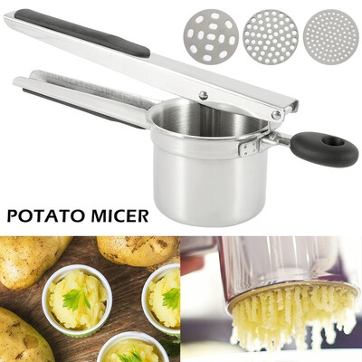 Potato Masher Manual Melon Fruit Mud Stainless Steel Pusher Mashing Plate Potatoes Vegetable Press Crusher Kitchen Gadgets
Potato Masher Manual Melon Fruit Mud Stainless Steel Pusher Mashing Plate Potatoes Vegetable Press Crusher Kitchen Gadgets