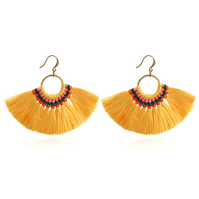Europe&the United States Bohemian Style Retro Exaggerated Braided Silk Earrings Female Tide Fringed Fan Earrings
Europe&the United States Bohemian Style Retro Exaggerated Braided Silk Earrings Female Tide Fringed Fan Earrings
