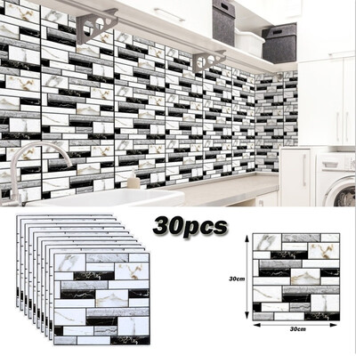 Willstar 30PCS Modern 3D Waterproof 4MM Thickness Self-adhesive Wall Sticker Tiles Sticker Wallpaper Wall Art Home Kitchen Decor
Willstar 30PCS Modern 3D Waterproof 4MM Thickness Self-adhesive Wall Sticker Tiles Sticker Wallpaper Wall Art Home Kitchen Decor