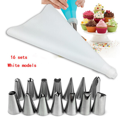 16 PcsSet Silicone Icing Piping Cream Pastry BagStainless Steel Nozzle Pastry Tips Sets DIY Cake Decorating Tools
16 PcsSet Silicone Icing Piping Cream Pastry BagStainless Steel Nozzle Pastry Tips Sets DIY Cake Decorating Tools